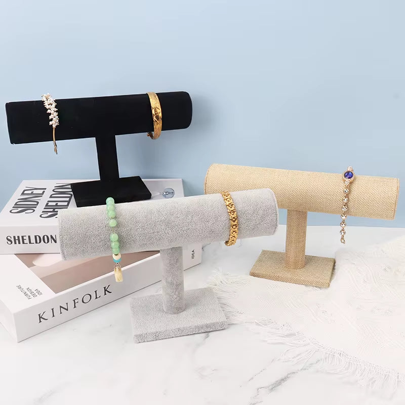Cross-Border Popular Jewelry Display Frame, Suede Bangle Frame, Display Props Shelf, Bangle Bracelet Hair Ring Display Props