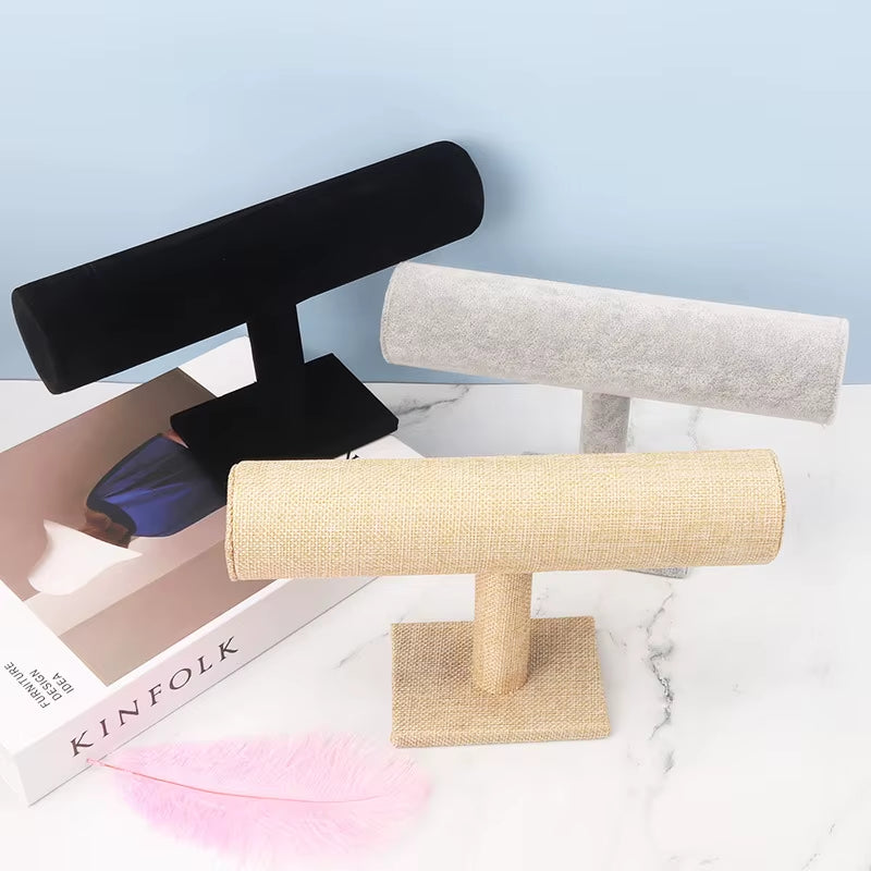 Cross-Border Popular Jewelry Display Frame, Suede Bangle Frame, Display Props Shelf, Bangle Bracelet Hair Ring Display Props