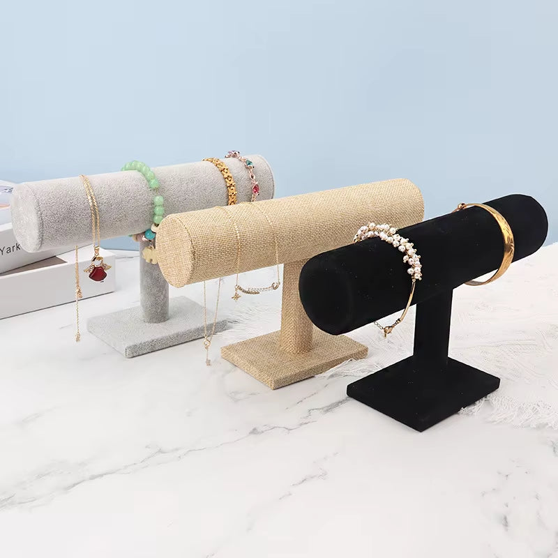 Cross-Border Popular Jewelry Display Frame, Suede Bangle Frame, Display Props Shelf, Bangle Bracelet Hair Ring Display Props