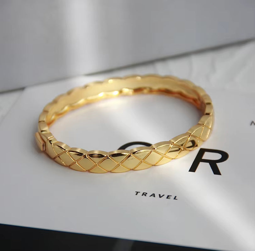 Exquisite Full Zircon Cuff Bracelets Gold Plating Copper Knot Opening Bracelet Minimalist Women'S Bangle for Wedding Party