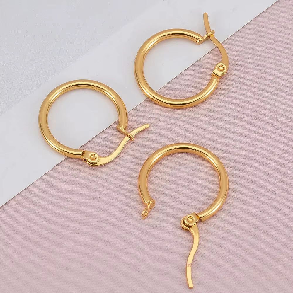 10Pcs 20Mm Stainless Steel Earrings Open Ear Rings for Jewlery Making DIY Components Accessories